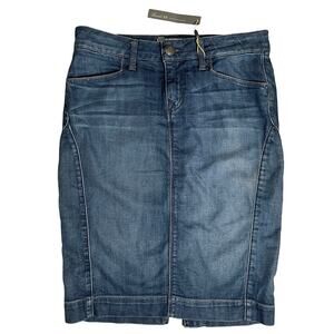 Level 99 Denim Anthropologie Stretch Pencil Jean Skirt -Medium Wash - Size 26